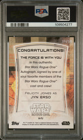 2017 Topps Star Wars Rogue One S2 Autograph Felicity Jones  PSA 8/10 Auto POP 1